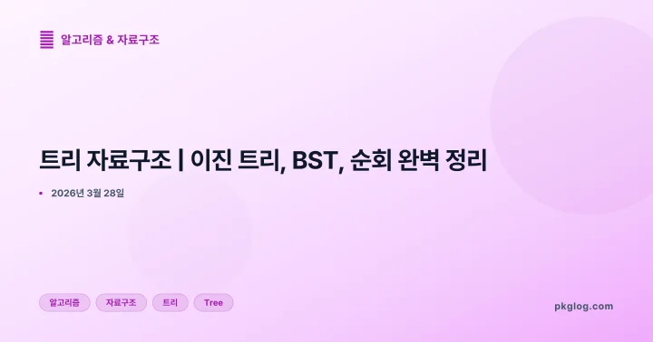 트리 자료구조 | 이진 트리, BST, 순회 완벽 정리