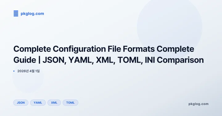 Complete Configuration File Formats Complete Guide | JSON, YAML, XML, TOML, INI Comparison