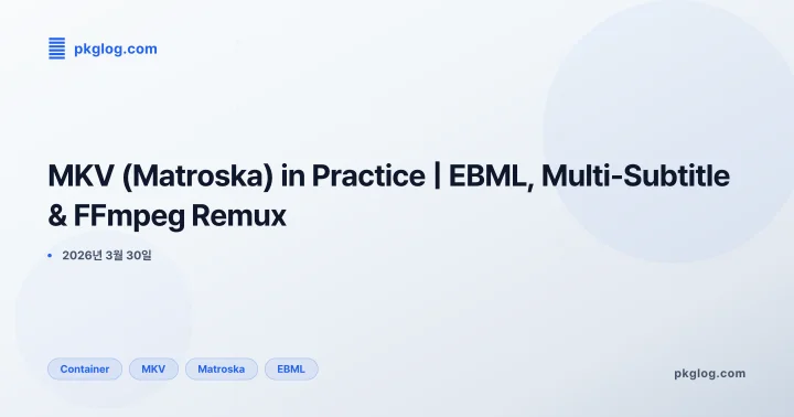 MKV (Matroska) in Practice | EBML, Multi-Subtitle & FFmpeg Remux