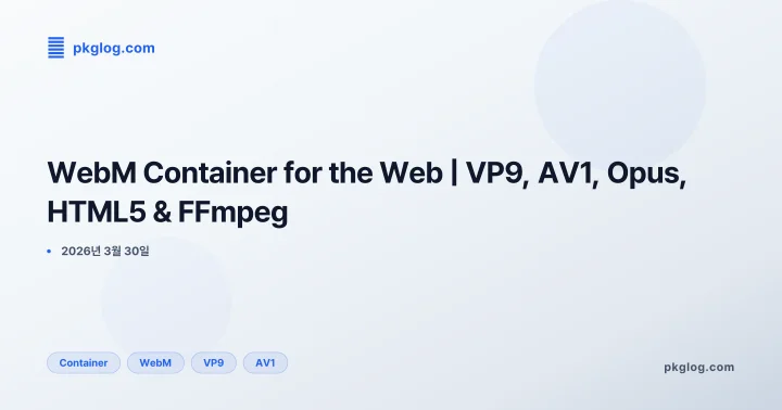 WebM Container for the Web | VP9, AV1, Opus, HTML5 & FFmpeg