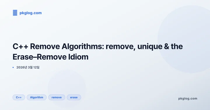 C++ Remove Algorithms: remove, unique & the Erase–Remove Idiom