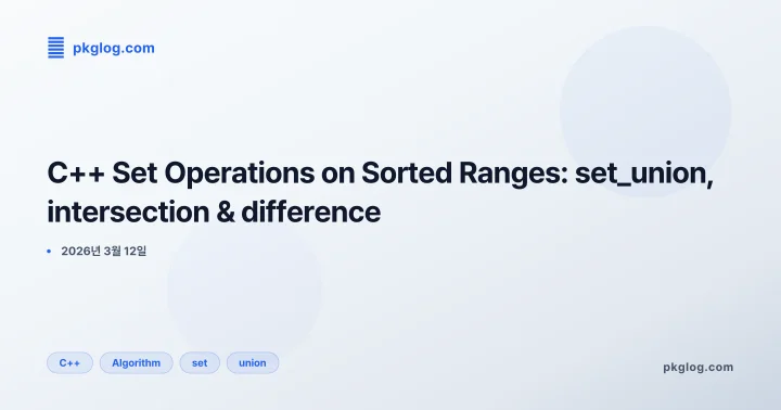 C++ Set Operations on Sorted Ranges: set_union, intersection & difference