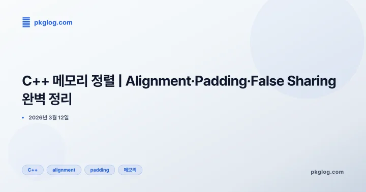 C++ 메모리 정렬 | Alignment·Padding·False Sharing 완벽 정리
