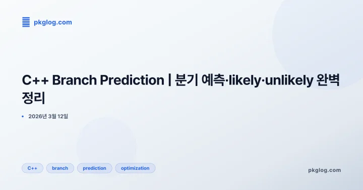 C++ Branch Prediction | 분기 예측·likely·unlikely 완벽 정리