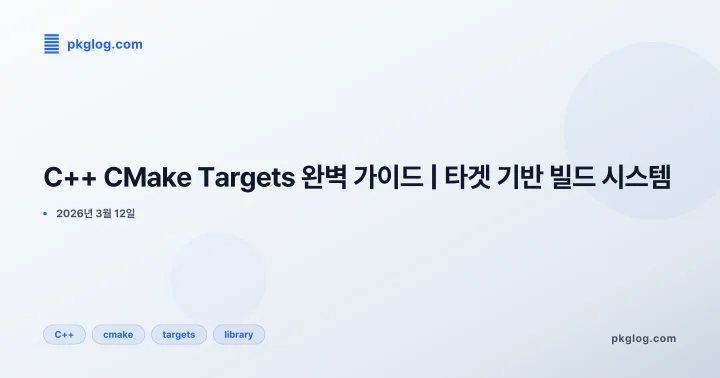 C++ CMake Targets 완벽 가이드 | 타겟 기반 빌드 시스템
