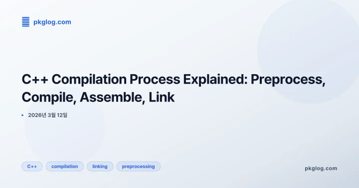 C++ Compilation Process Explained: Preprocess, Compile, Assemble, Link
