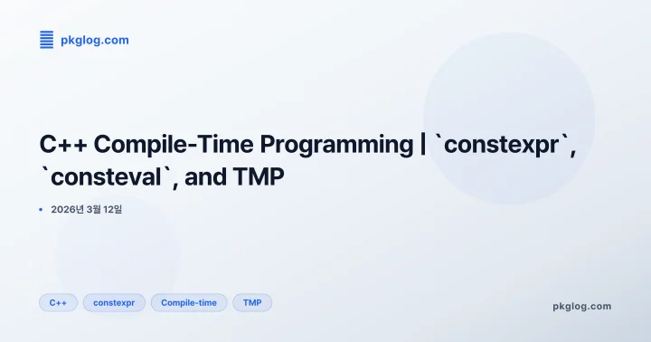 C++ Compile-Time Programming | `constexpr`, `consteval`, and TMP
