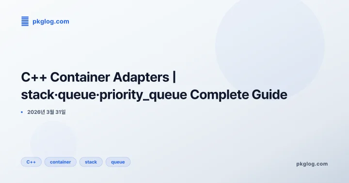 C++ Container Adapters | stack·queue·priority_queue Complete Guide