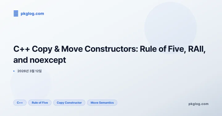 C++ Copy & Move Constructors: Rule of Five, RAII, and noexcept