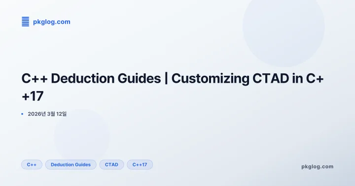 C++ Deduction Guides | Customizing CTAD in C++17