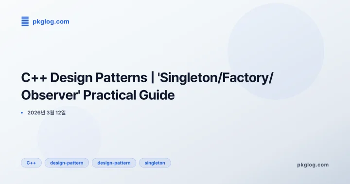 C++ Design Patterns | 'Singleton/Factory/Observer' Practical Guide