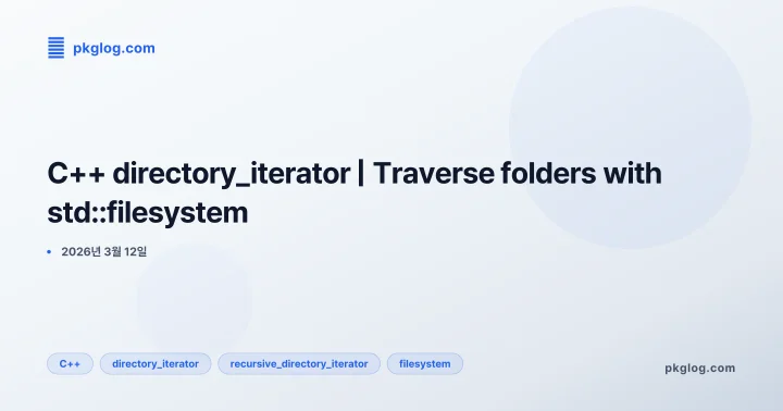C++ directory_iterator | Traverse folders with std::filesystem