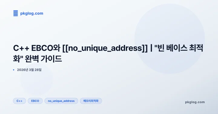 C++ EBCO와 [[no_unique_address]] | "빈 베이스 최적화" 완벽 가이드