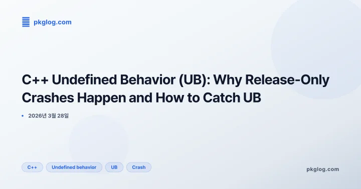 C++ Undefined Behavior (UB): Why Release-Only Crashes Happen and How to Catch UB