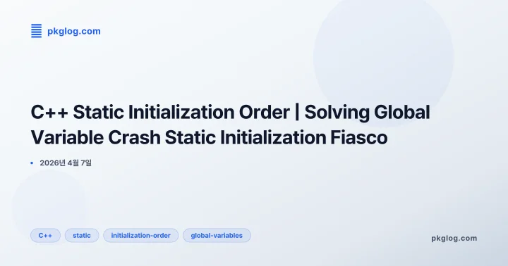 [2026] C++ Static Initialization Order | Solving Global Variable Crash Static Initialization Fiasco