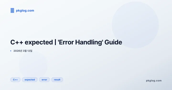 C++ expected | 'Error Handling' Guide