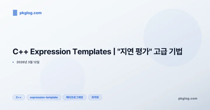 C++ Expression Templates | "지연 평가" 고급 기법