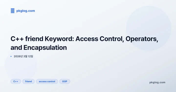 C++ friend Keyword: Access Control, Operators, and Encapsulation