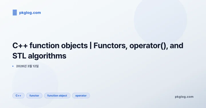 C++ function objects | Functors, operator(), and STL algorithms