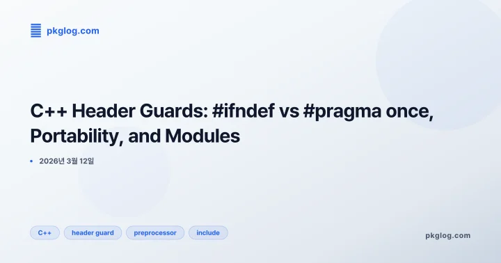 C++ Header Guards: #ifndef vs #pragma once, Portability, and Modules