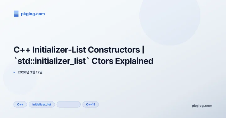 C++ Initializer-List Constructors | `std::initializer_list` Ctors Explained