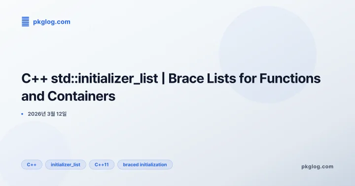 C++ std::initializer_list | Brace Lists for Functions and Containers