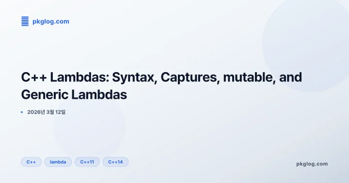 C++ Lambdas: Syntax, Captures, mutable, and Generic Lambdas