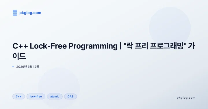 C++ Lock-Free Programming | "락 프리 프로그래밍" 가이드