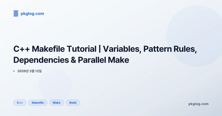 C++ Makefile Tutorial | Variables, Pattern Rules, Dependencies & Parallel Make