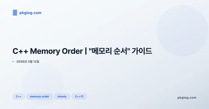 C++ Memory Order | "메모리 순서" 가이드