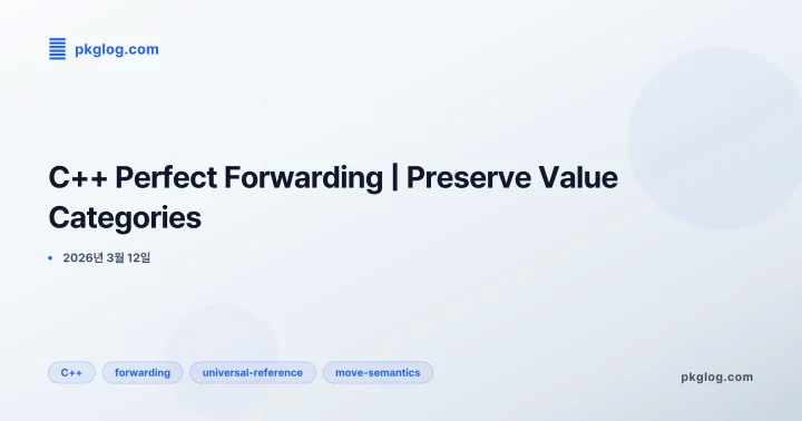 C++ Perfect Forwarding | Preserve Value Categories