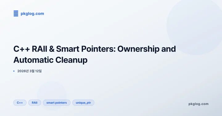 C++ RAII & Smart Pointers: Ownership and Automatic Cleanup