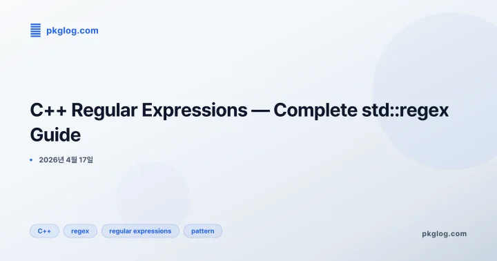 [2026] C++ Regular Expressions — Complete std::regex Guide
