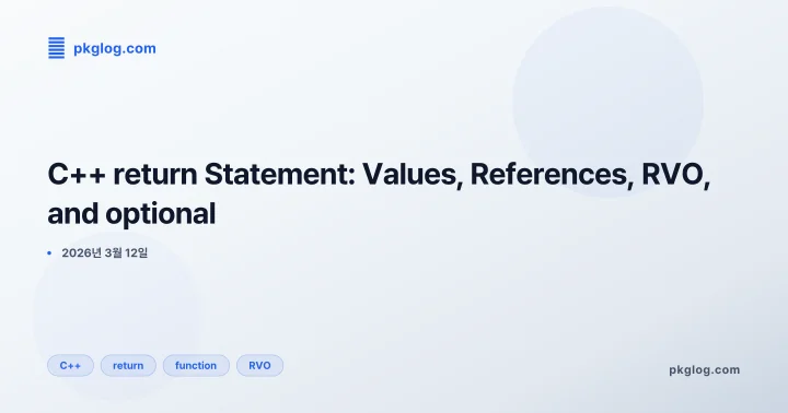 C++ return Statement: Values, References, RVO, and optional