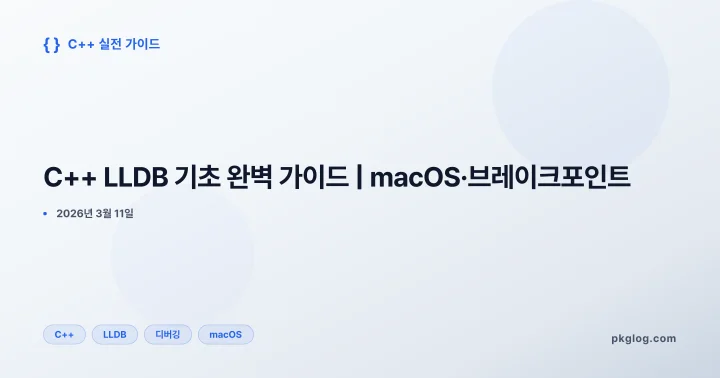 C++ LLDB 기초 완벽 가이드 | macOS·브레이크포인트