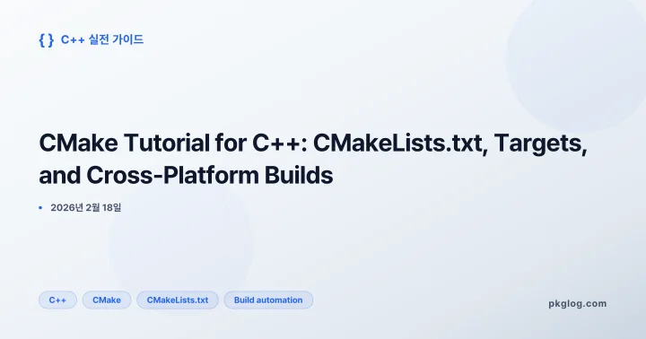 CMake Tutorial for C++: CMakeLists.txt, Targets, and Cross-Platform Builds