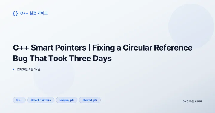 [2026] C++ Smart Pointers | Fixing a Circular Reference Bug That Took Three Days