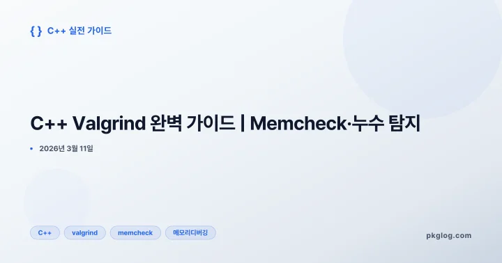 C++ Valgrind 완벽 가이드 | Memcheck·누수 탐지