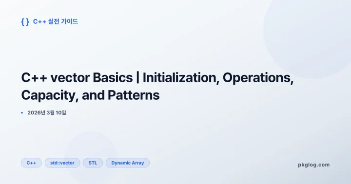 C++ vector Basics | Initialization, Operations, Capacity, and Patterns