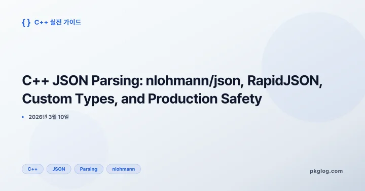 C++ JSON Parsing: nlohmann/json, RapidJSON, Custom Types, and Production Safety