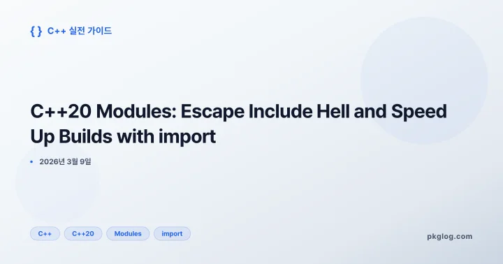 C++20 Modules: Escape Include Hell and Speed Up Builds with import
