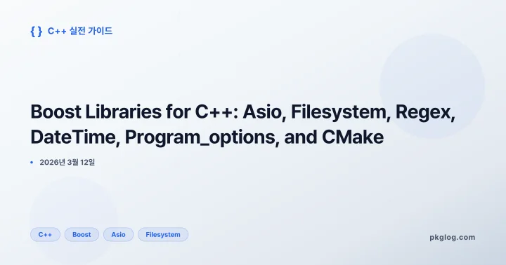 Boost Libraries for C++: Asio, Filesystem, Regex, DateTime, Program_options, and CMake