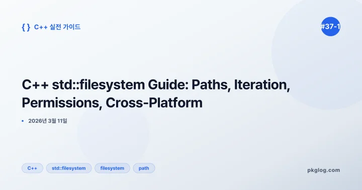 C++ std::filesystem Guide: Paths, Iteration, Permissions, Cross-Platform [#37-1]