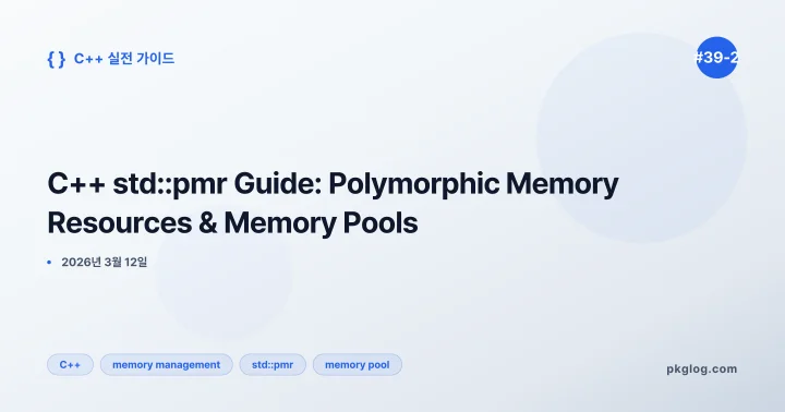 C++ std::pmr Guide: Polymorphic Memory Resources & Memory Pools [#39-2]
