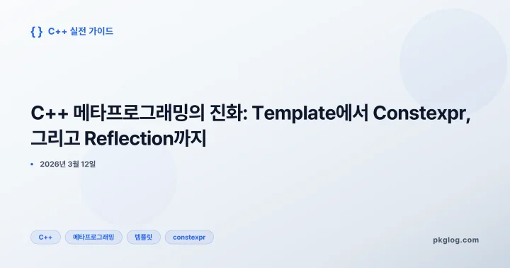 C++ 메타프로그래밍의 진화: Template에서 Constexpr, 그리고 Reflection까지