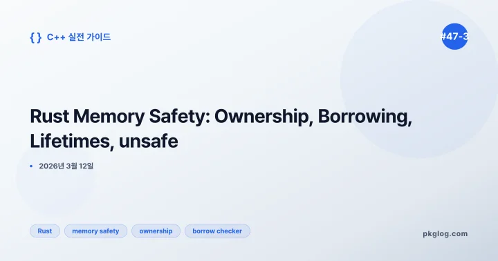 Rust Memory Safety: Ownership, Borrowing, Lifetimes, unsafe [#47-3]