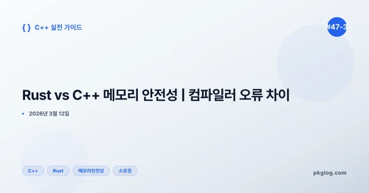 Rust vs C++ 메모리 안전성 | 컴파일러 오류 차이 [#47-3]