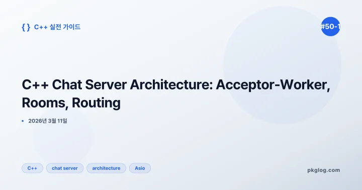 C++ Chat Server Architecture: Acceptor-Worker, Rooms, Routing [#50-1]