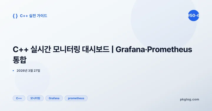 C++ 실시간 모니터링 대시보드 | Grafana·Prometheus 통합 [#50-6]