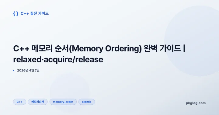 C++ 메모리 순서(Memory Ordering) 완벽 가이드 | relaxed·acquire/release